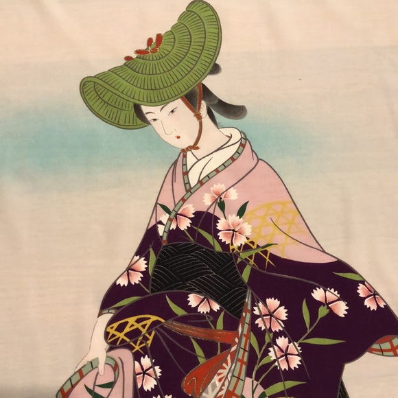 VINTAGE RARE JAPAN GRAPHIC SCARF - Picture 3 of 8